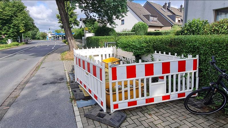 Ruhende Baustelle an der Volkardeyer Straße