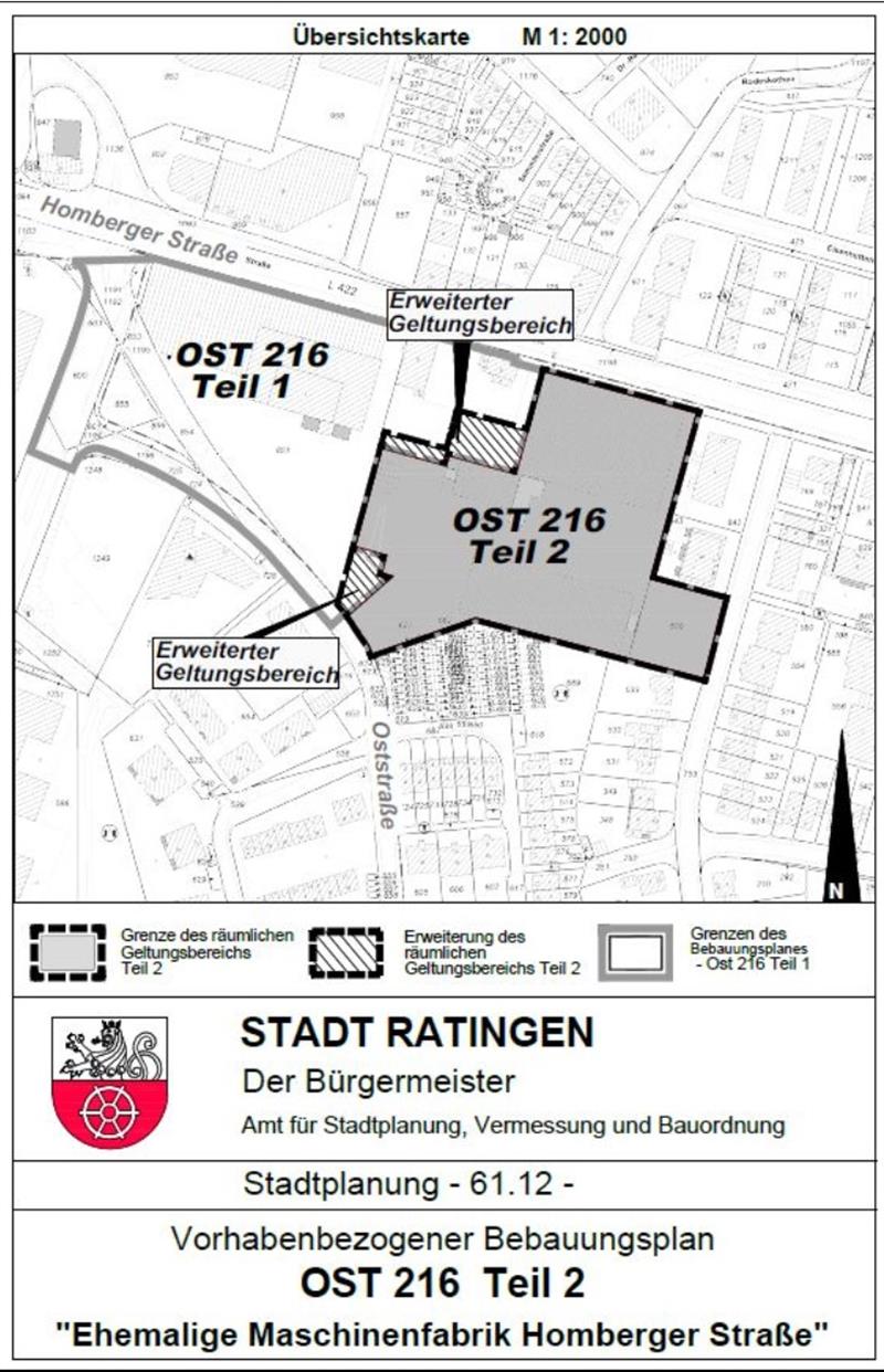 Sachstand Vorhabenbezogener Bebauungsplan Ost 216, Teil 2 