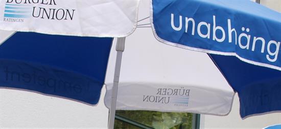 Die Bürger-Union vor Ort auf dem Marktplatz in Ratingen-Mitte