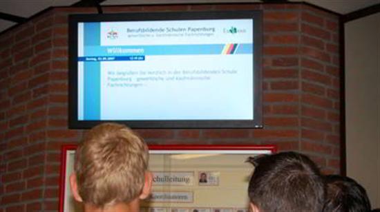 Digitales schwarzes Brett Käthe-Kollwitz Realschule, Standort Lintorf