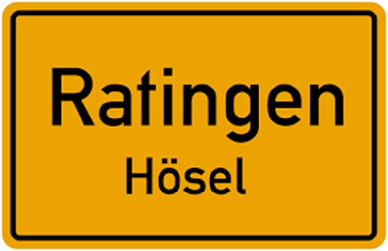  Fehlendes „Ortseingangsschild“ in Hösel auf der B227 aus Richtung Krummenweg 