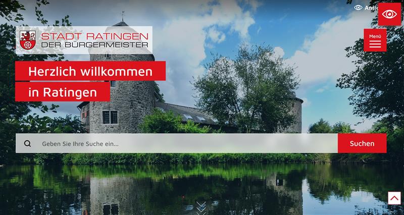 Content der Homepage der Stadt Ratingen