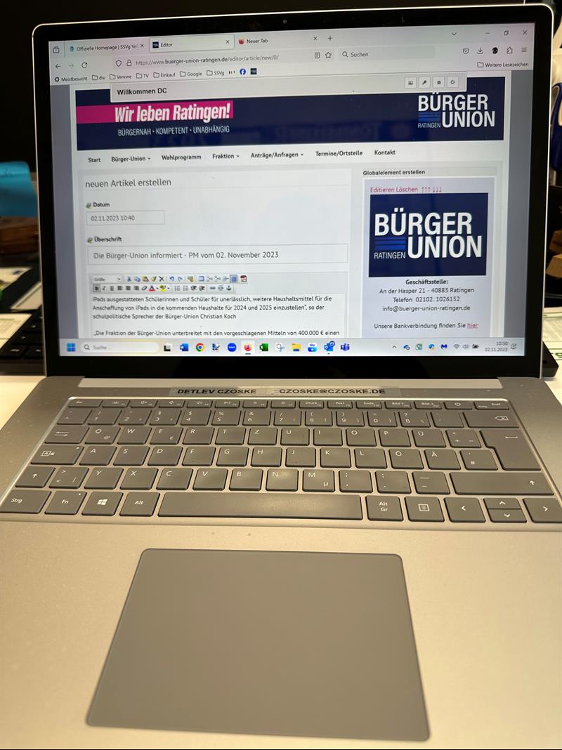 Nutzung der vom Schulträger bereitgestellten Hardware im KGL in Lintorf