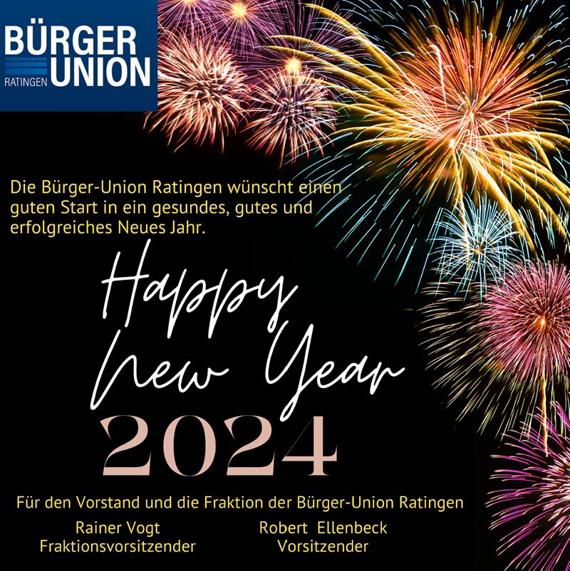 Ihre Bürger-Union wünscht Ihnen ein Gutes Neues Jahr 2024