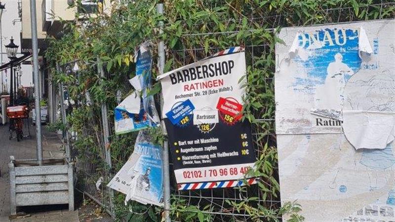Wildes Plakatieren auf öffentlichen Flächen und an Privatgrundstücken