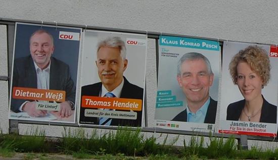 Wahlwerbung im Ratinger Stadtgebiet / Nach der Wahl ist vor der Wahl