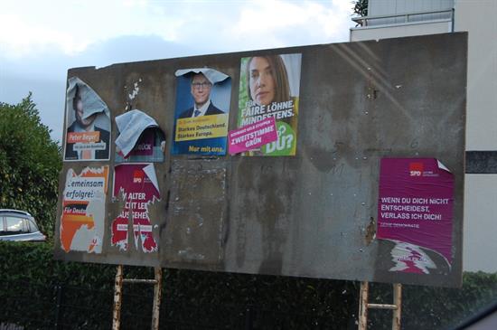 Abbau der Wahlplakatwände