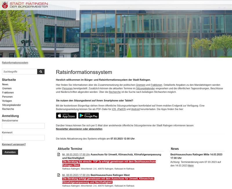 Prüfantrag zur Optimierung der Suche nach Fachpräsentationen