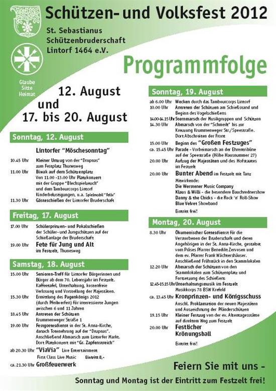 schuetzen lintorf programm 2012