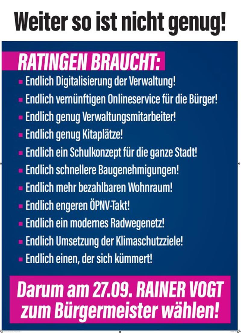 Weiter so ist nicht genug!