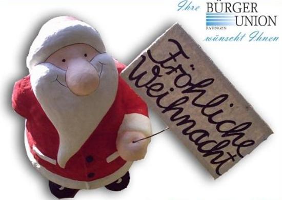 Weihnachts- und Neujahrsgrüße Ihrer Bürger-Union Ratingen