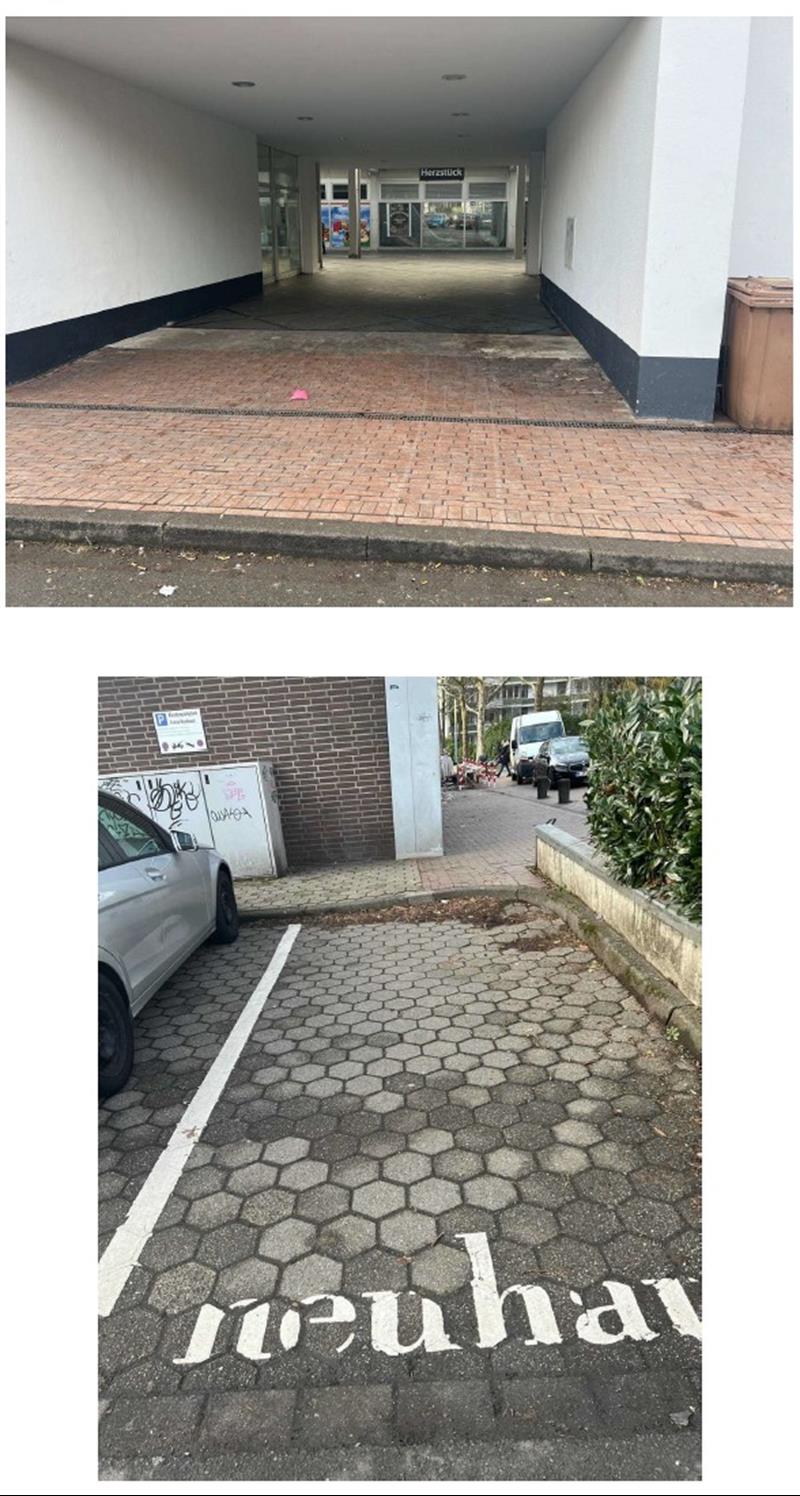 Senkung der Bordsteinkanten am Einkaufszentrum Ratingen West 